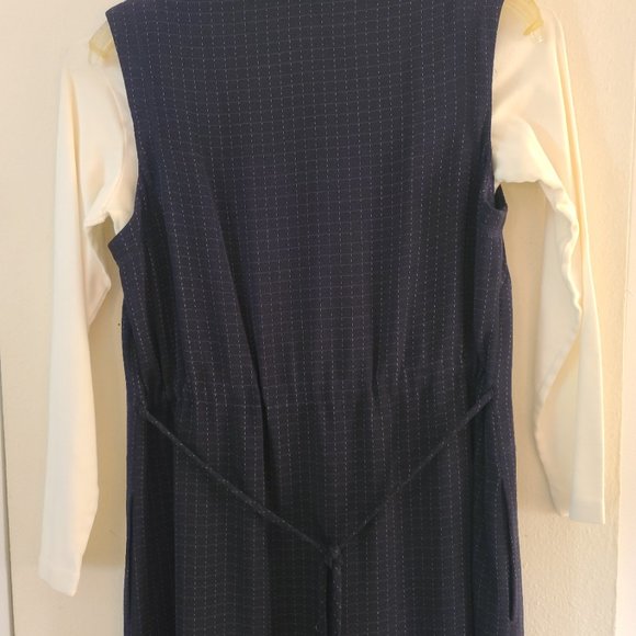 Liz Claiborne Liz Sport 2 Piece Dress Blue/White Size 10p - Picture 6 of 14